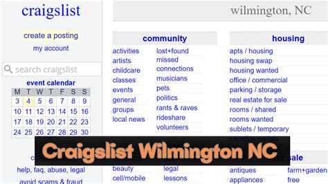 craigslist provides local classifieds and forums for jobs, housing, for sale, services, local community, and events. . Craigslist wilmington